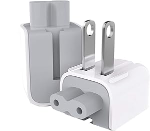 CFIKTE (2 Pack) Mac AC Power Adapter US Wall Folding Plug Duck Head Charge Adapter US Standard Plug Duck Head for MacBook Mac iBook/iPhone/iPod AC Power Adapter Brick