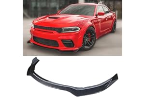 WheelX 3Pcs Front Bumper Lip Compatible with 2020-2023 Dodge Charger SRT Hellcat Scat (Only Widebody), Air Dam Lower Chin Spoiler Splitter, Protection Body Kit (Carbon Fiber Pattern)