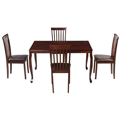 Woodness Mali 28005+27026 4 Seater Dining Table Set (Matte Finish, Wenge)
