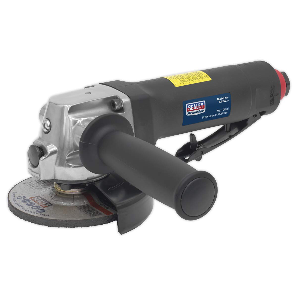 Sealey Sa152 Air Angle Grinder 100Mm Composite Housing