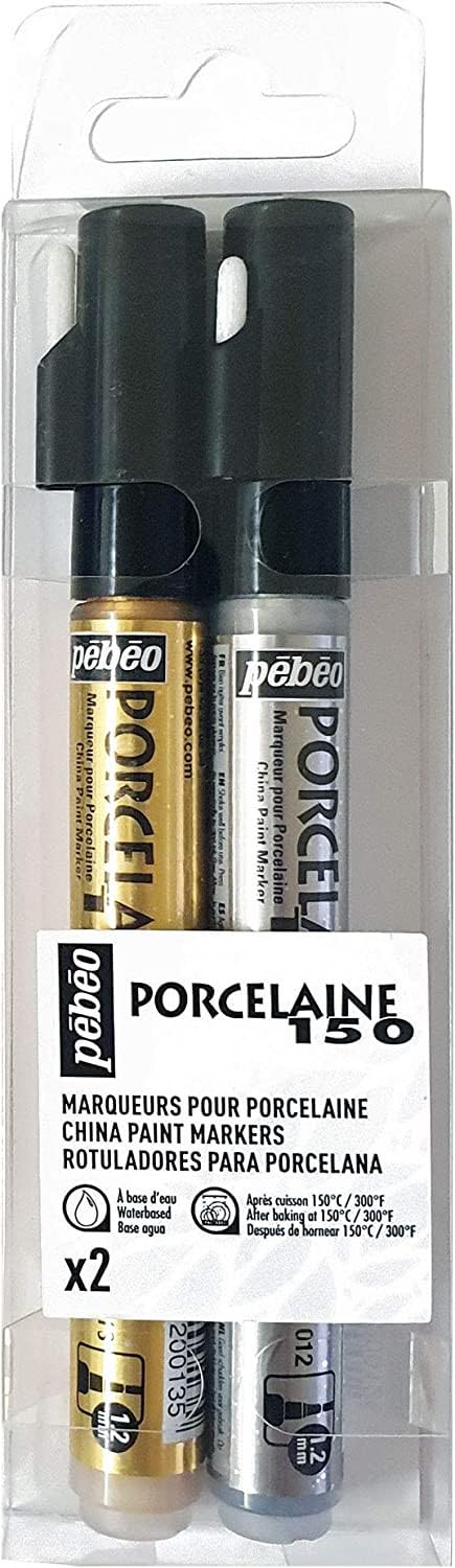 Set 2 Markers Porcelaine 150 Precious, Gold, Silver