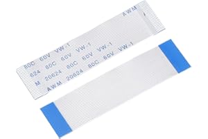 MECCANIXITY FFC FPC Flat Flexible Cable, 24 Pin 0.5mm Pitch 50mm Long (A Type) for LCD 3D Printer Camera DVD TV Laptop Audio Pack of 10