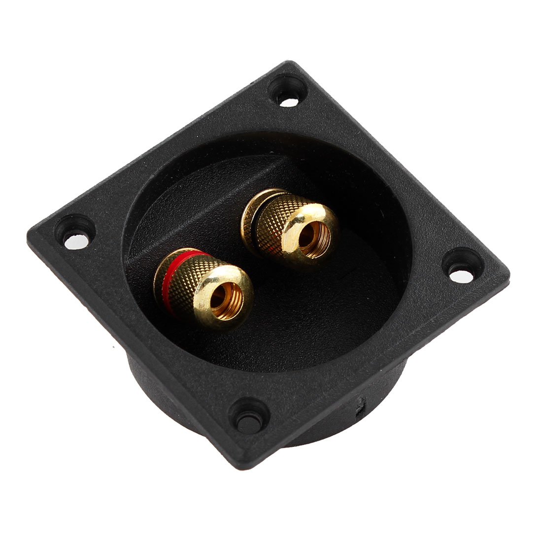 sourcing map Speaker Push Type Black Spring Binding Post Terminal Plate Black Shell