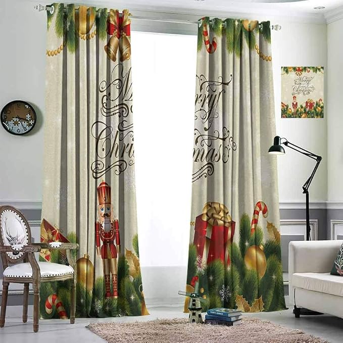 Amazon.com: Jktown Christmas Blackout Curtains Bedroom Light Reducing