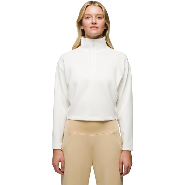 Amazon.com: prAna Shea 1/2 Zip Soft White XS (Women's 0-2