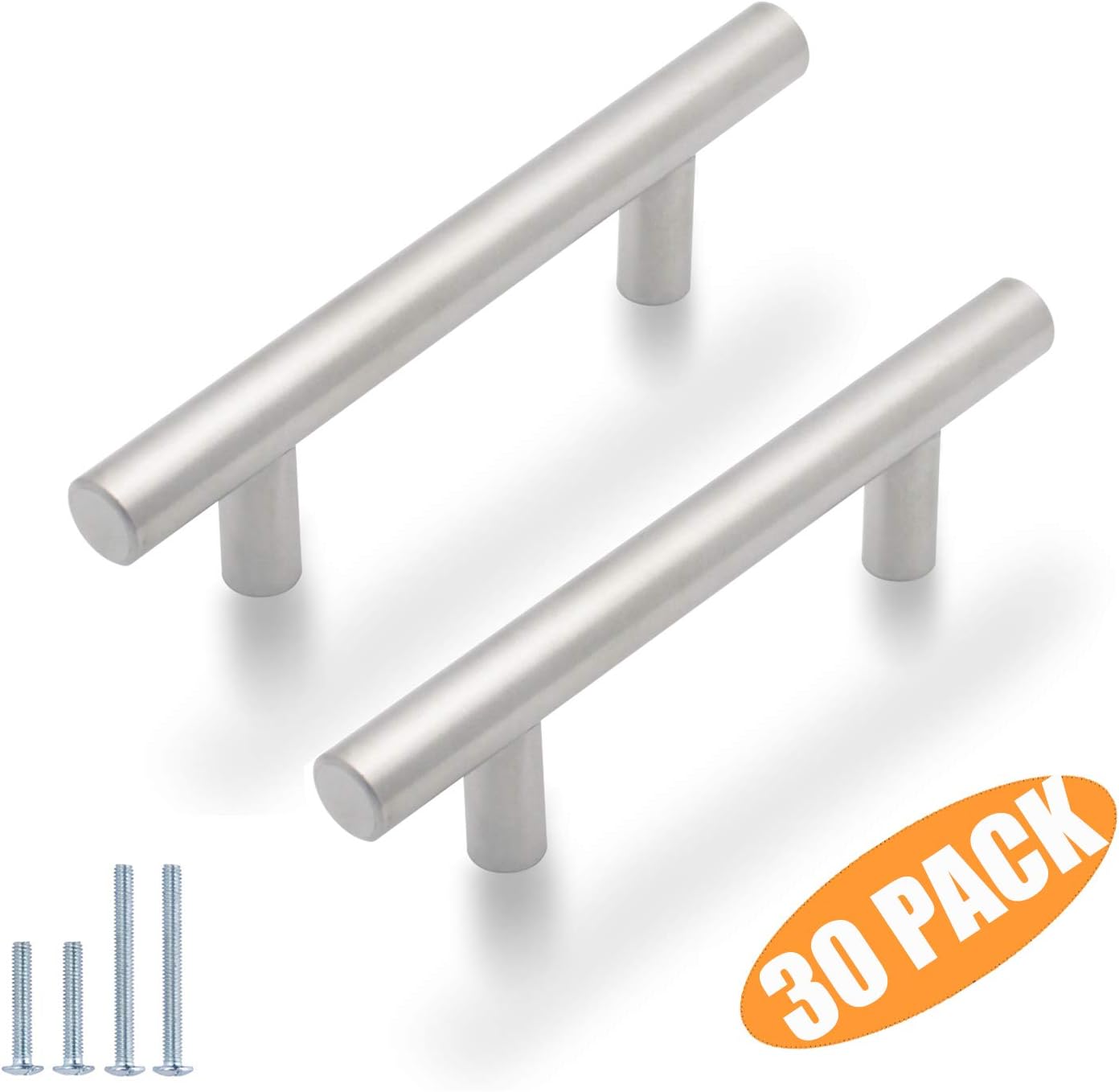 (30 Pack) Probrico 3 Inch Hole Centers Euro T Bar Pulls