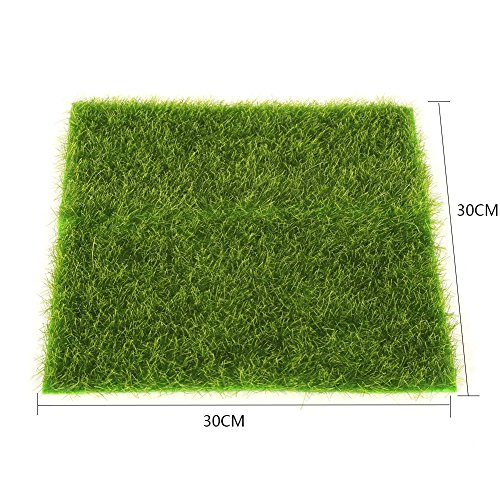 Artificial Grass Mat Plastic Lawn Grass Indoor Outdoor Green Synthetic Turf Micro Landscape Ornament Home Decoration ( Size : 30cm X 30cm )