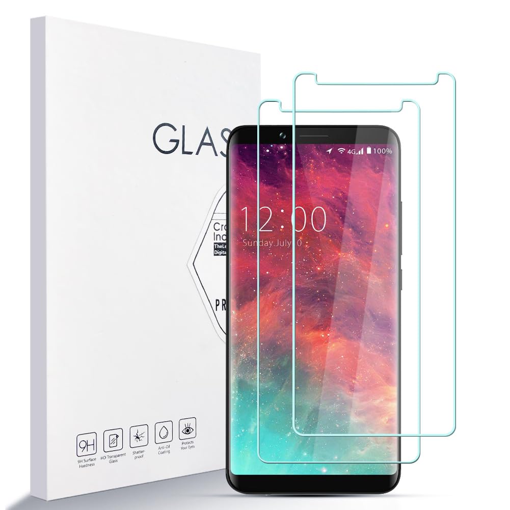 LZS Screen Protector for UMIDIGI S2 [2-Pack] 9H Hardness Tempered Glass Screen Protective Film High Definition, Ultra Clear 2.5D Screen Protector Compatible UMIDIGI S2