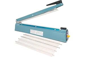 Impulse Sealer 16 inch Heat Sealer for Plastic Bags, Metal Iron Shell Bag Sealer Heat Seal, Mylar Bag Sealer, Manual Poly Bag