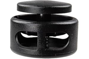 Paracord Planet Extra Large Spring-Loaded Plastic 2 Hole Cord Locks – Fits Up to 3/8 Bungee Cord, Crafting Ropes, & Cords