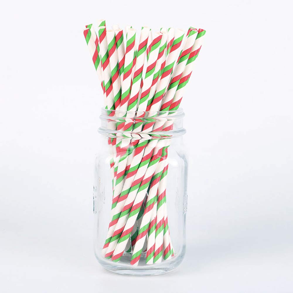 Genmine Paper Drinking Straws Biodegradable 7.75\