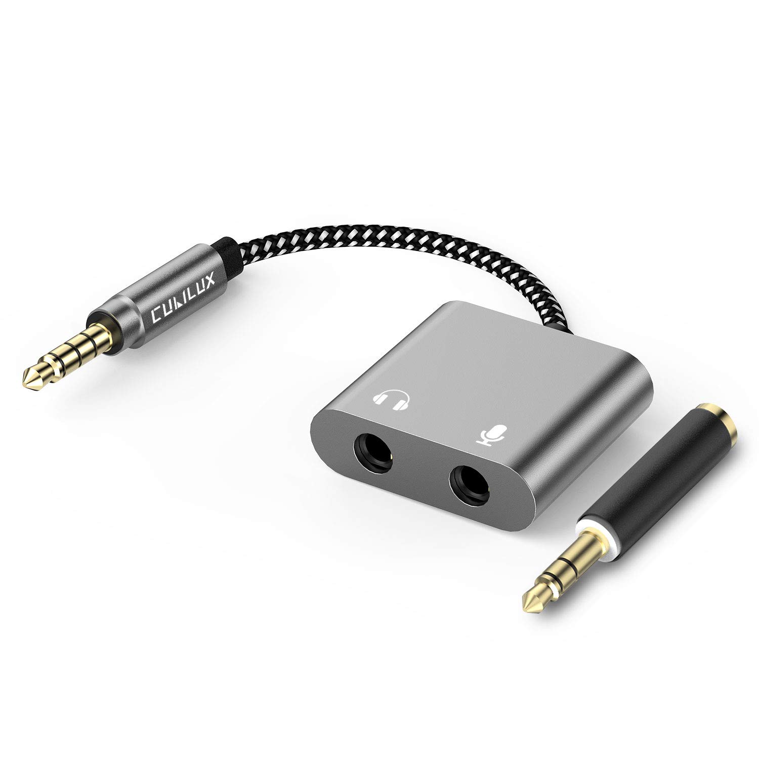 Cubilux 3.5mm TRS Audio Microphone to TRRS Male