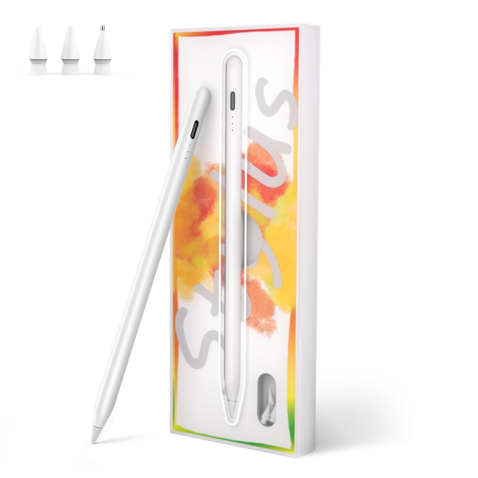 MEKO Stift für iPad Apple Pencil 2. Generation mit Magnetische Kabellose Schnellaufladung und Neigungssensitivität für iPad Pro 12,9'' 3-6 Gen. /11'' 1-4 Gen. /i-Pad Air 4/5. Gen/i-Pad Mini 6. Gen 2