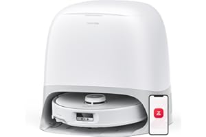 roborock Qrevo Curv Robot Vacuum and Mop, 18,500Pa Suction, Zero-Tangling, AdaptiLift Chassis, FlexiArm Technology, Hot Water Mop Washing & Dock Self Cleaning, Al Obstacle Recognition