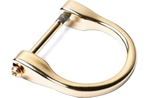 Bobeey 4pcs 1 inch D-Rings Horseshoe Shape D Ring,U Shape D Rings,Screw in Shackle Horseshoe Shape D Ring DIY Leather Craft Purses Keychain Accessories BBC6 (1'', Light Gold) …