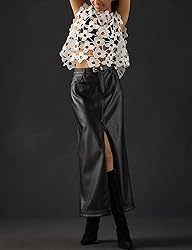 Yimoon Women's Hollow Out Floral Lace Vest