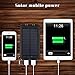 Ayyie Solar Charger,10000mAh Solar Power Bank Portable External Backup Battery Pack Dual USB Solar Phone Charger with 2LED Light Carabiner and Compass for Your Smartphones(Green)