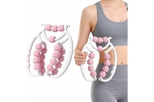 LinamHoz Leg Roller, 20 Wheels Massage Roller Cellulite 360 Degree Muscle Relaxer, Ring Clamp Leg for Legs Arms(pink)