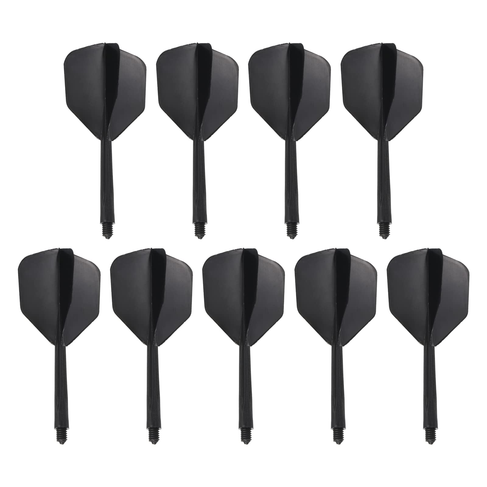 PATIKIL Integrated Dart Shaft & Flights, 9 Pack Durable Plastic Dart Flight Set, Black