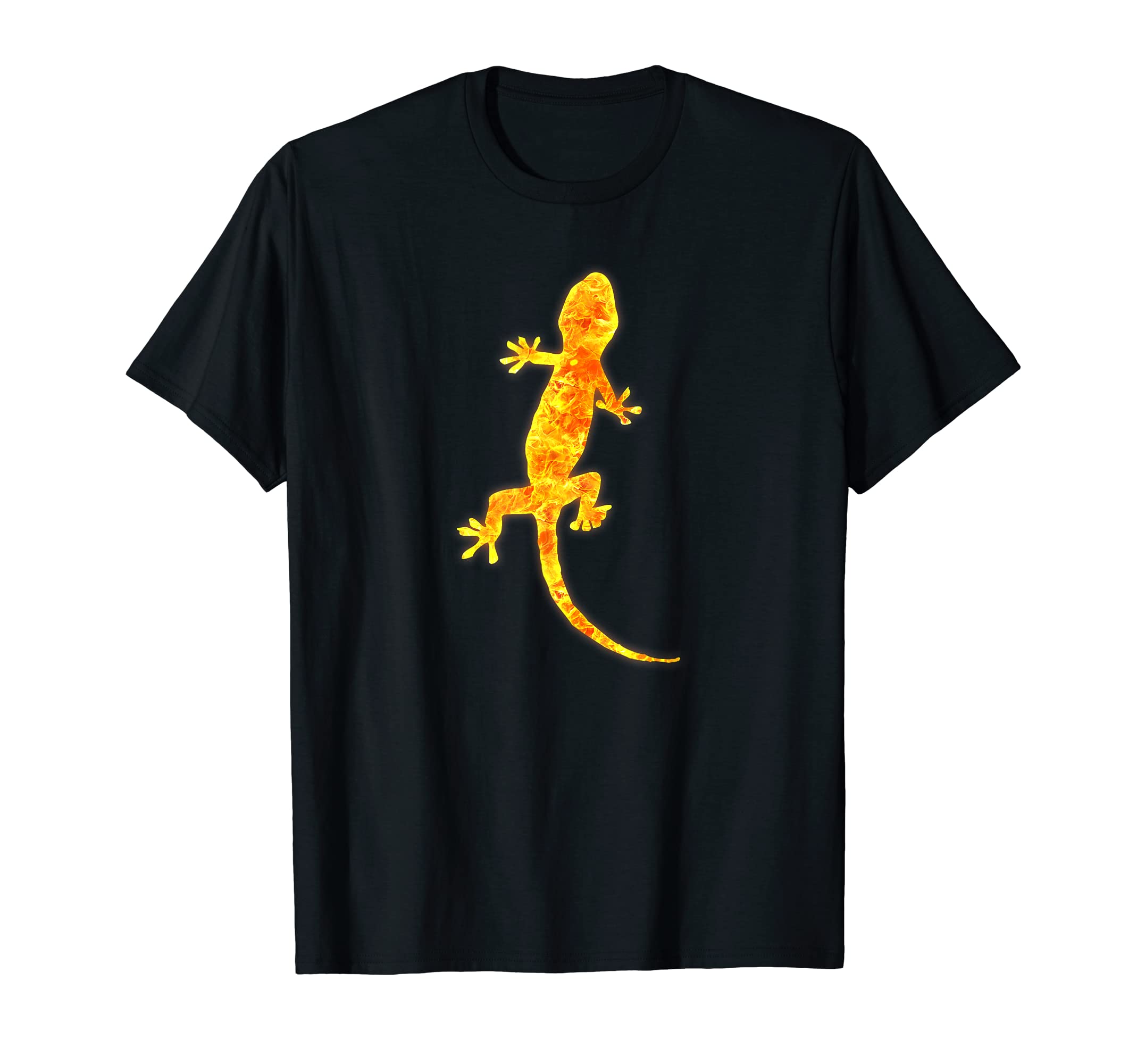 Lizard Gecko Reptile Fire Flames Burning T-Shirt
