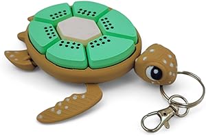 ZZ LIFE Turtle Fidget Clickers - Fruit Series Desktop and Keychains - Sensory Figures, Mechanical Keys - Autism, ADHD, Stress, Anxiety Relief (Kiwi)