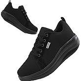 Roltte Walking Shoes for Women Air Cushion Nurse Slip Resistant Work Sock Sneakers Food Service Platform Comfortable Weight Light