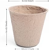Cymax 50x 8cm Round Fibre Seedling Pots with 50 Plant Labels Biodegradable view 2
