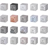 HOMOSTARRY 20pcs Element Cube Set 0.39&rdquo; Density Metal Cube Set Ideal Gift | 10mm High Purity Density Cube, Ideal Gifts for Students Teacher Science Lover Collection&amp;DIY, Interesting Teaching Tool