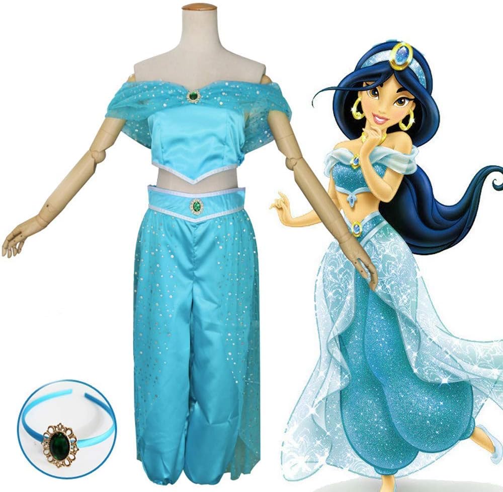 Lululab アラジンと魔法のランプ ジャスミン 風 コスプレ コスチューム フリーサイズ L コスプレ 仮装 通販 Amazon