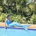 Fin Fun Mermaid Tail, Reinforced Tips, with Monofin,, Arctic Blue, Size Youth 6