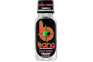 VPX (Vital Pharmaceuticals) BANG SHOT, Peach Mango, Carbonated Energy Shot, 3 fl oz. (12 Drinks)