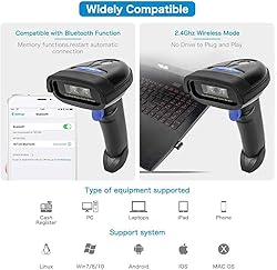 NETUM Bluetooth Barcode Scanner, Compatible with