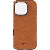 Ridge Case Compatible with iPhone 16 PRO - Compatible with MAGSAFE & Wireless Charging, Aluminum Control Buttons, Dual-Layer Construction, TPU Bumper with Drop Protection (Tobacco Brown)