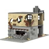 Jeamoc WW2 Military Ruins Building Block Set, 440 Pcs Parts Military Ruins Building Bricks Construction, WW2 Set