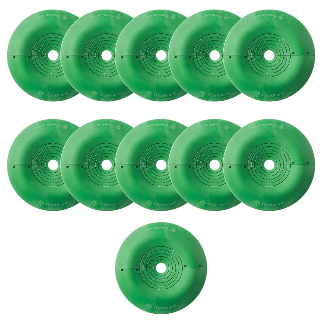 TreeGuard Revolutionary Tree Protection, Lawn Edging for Protection Against Mechanical Damage, Protects Tree Logs in Lawn, 115 mm, 10 + 1 Piece