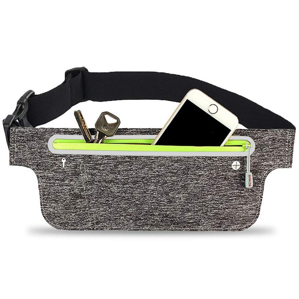 LENPOW Best Running Belt, Ultra Light Bounce Free Waist Pouch Workout Sport Pack Exercise Bag Top Fitness Zipper Pocket for iPhone X 8 7 6 Plus Samsung in Gym Marathon Cycling hiking climbing Sports