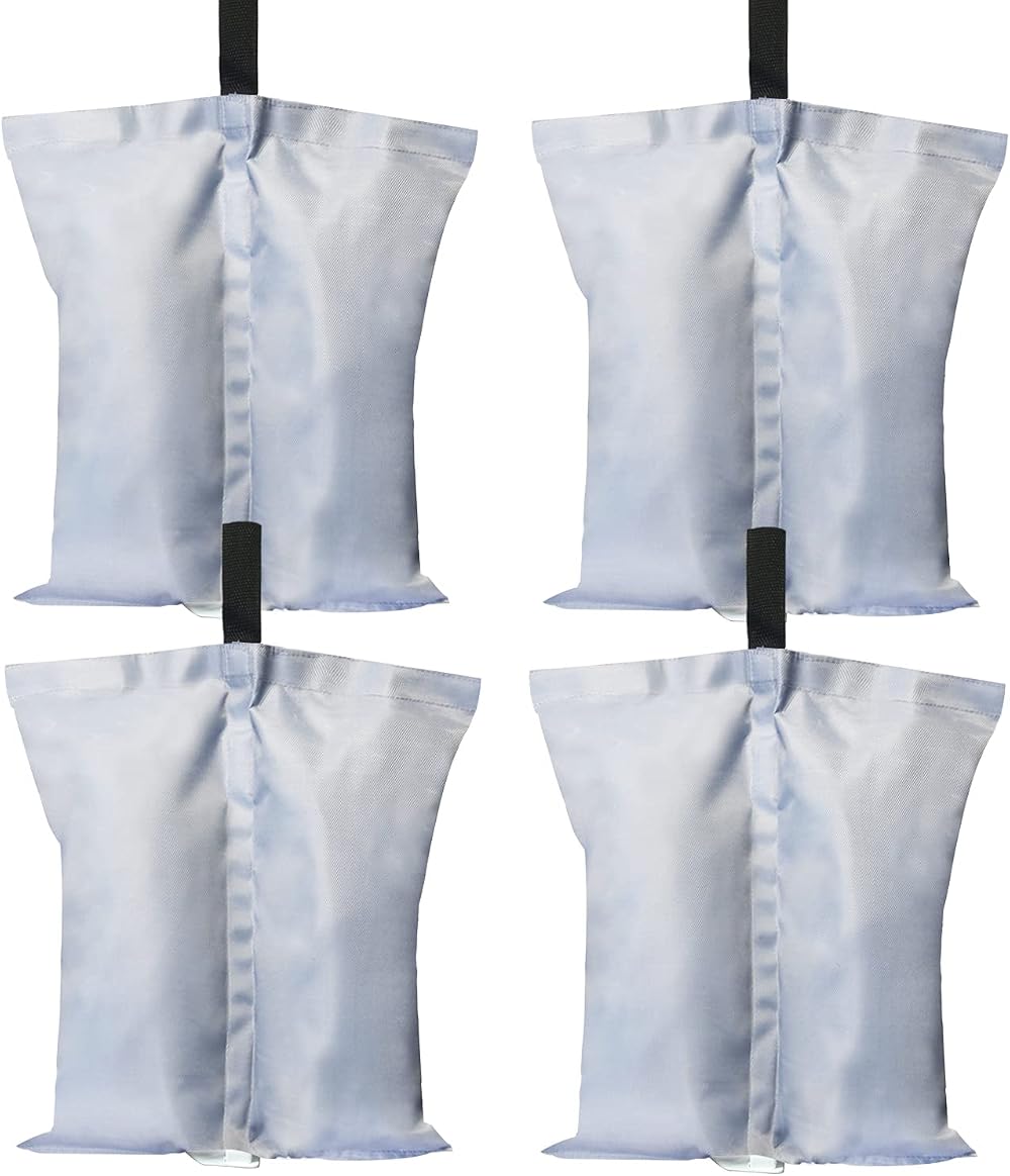 ABCCANOPY 4 Pack Gazebo Weight Bags Heavy Duty 1680D Waterproof Gray