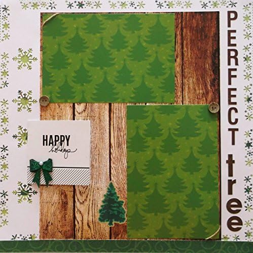 Perfect Tree Christmas Scrapbook Page Premade