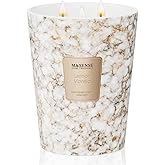 M&SENSE Extra Large Candle 35oz 150H Sugared Lemon Zest Scented Candle, 3 Wick Highly Scented Jar Candle, XL Candles Gift for Stress Relief, Meditation, Yoga