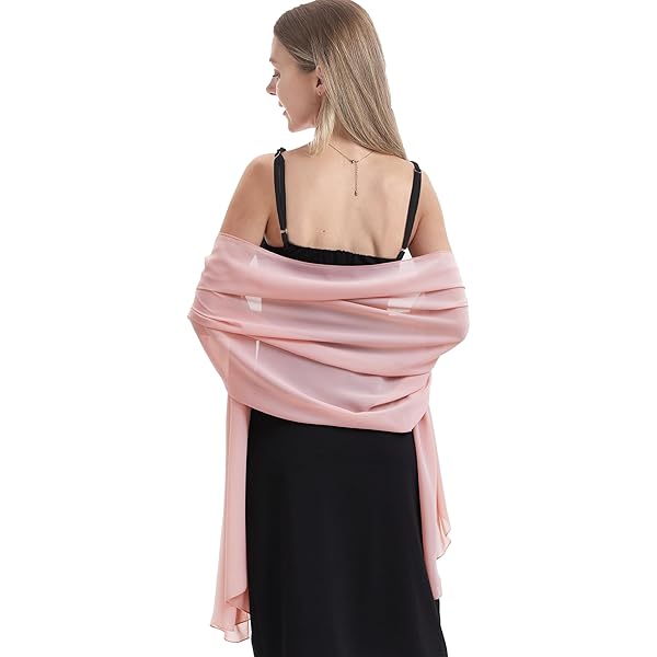 Wrap Dress Elegant Chiffon Wedding Shawl - Bride/Bridesmaid Wrap (79\"  Length