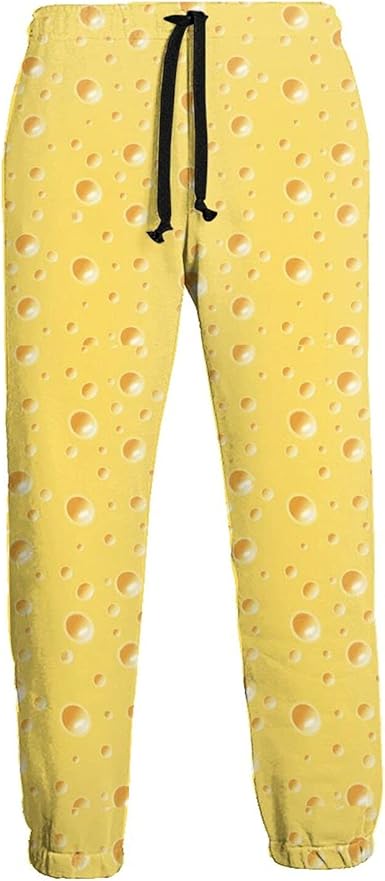 Cheese Fabric Unisex Men Women Novelty Sports Jogger Pants Casual Trousers Sweatpants with 