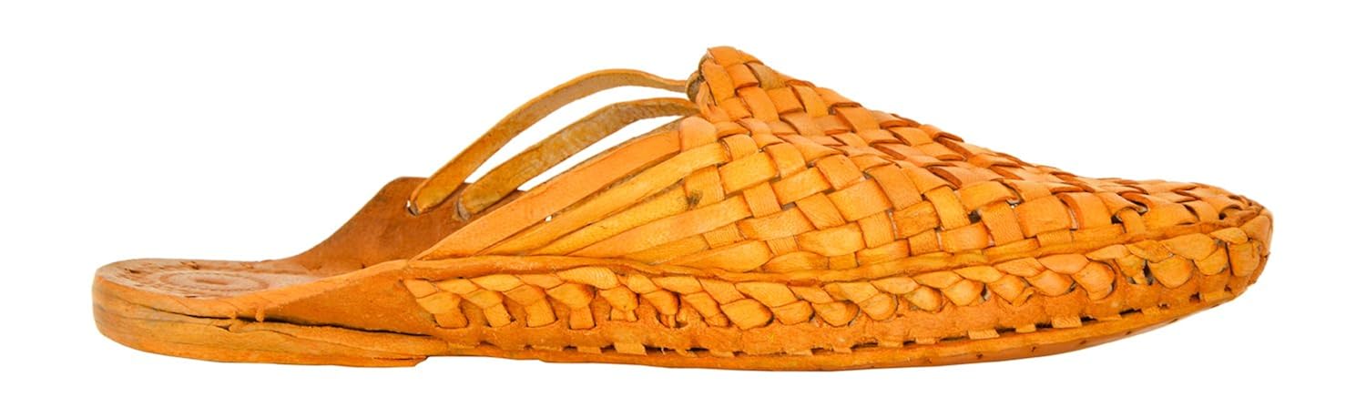 ampereus men's yellow colore leather kolhapur