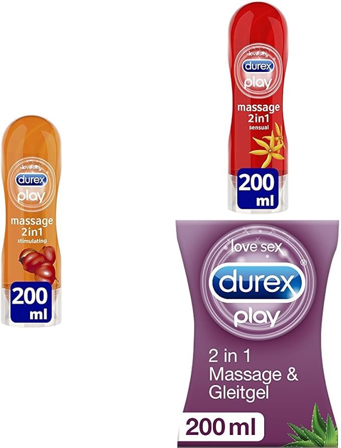 Durex Massage 2in1 Bundle, Pack of 3 Lubes Amazon.co.uk Health