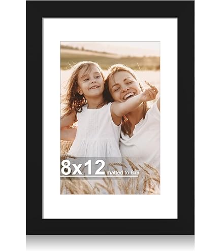 Amazon.com - 6x9 Frame with Mat - Black 8x11 Frame Wood Made to