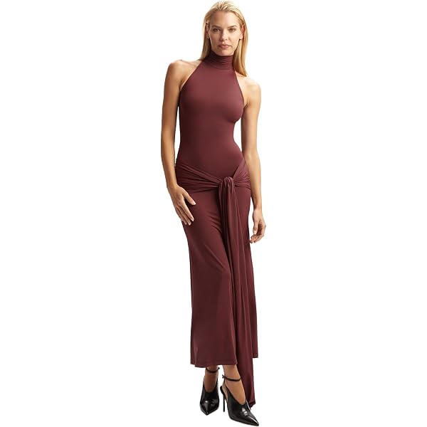 classic black maxi dress Baltic Born Womens Naomi Short Sleeve Maxi Dress | Black