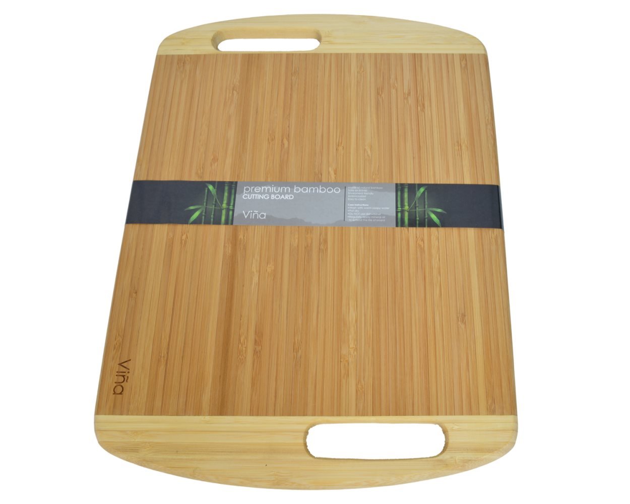 Vina Extra Large Bamboo Cutting Board with Handles, 16\