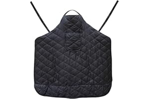 47" Scooter Leg Cover, Warm Neck Hanging Motorbike Lap with Waist Strap & Pocket Windproof Waterproof PVC Fabric Blanket E-Bi