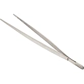 Mercer Culinary 18-8 Stainless Steel Precision Plus Chef Plating Tong, Straight, 11-3/4 Inch