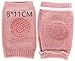 Baby Crawling Anti-slip Knee Elbow Pads Breathable Leg warmer Elastic Infant Protect Socks (Pink)