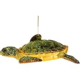 Cape Shore Sea Turtle Blown Glass Christmas Holiday Ornament 5 Inches